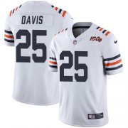 Wholesale Cheap Nike Bears #25 Mike Davis White Alternate Men's Stitched NFL Vapor Untouchable Limited 100th Season Jersey