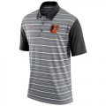 Wholesale Cheap Men's Baltimore Orioles Nike Gray Dri-FIT Stripe Polo