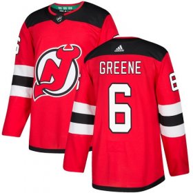 Wholesale Cheap Adidas Devils #6 Andy Greene Red Home Authentic Stitched NHL Jersey