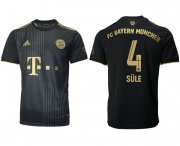 Wholesale Cheap Men 2021-2022 Club Bayern Munchen away aaa version black 4 Adidas Soccer Jersey