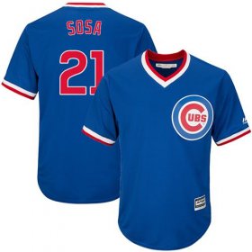 Wholesale Cheap Cubs #21 Sammy Sosa Blue Cooperstown Stitched Youth MLB Jersey