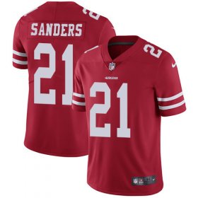 Wholesale Cheap Nike 49ers #21 Deion Sanders Red Team Color Men\'s Stitched NFL Vapor Untouchable Limited Jersey
