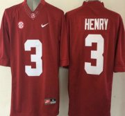 Wholesale Cheap Alabama Crimson Tide #3 Henry Red 2015 College Football Nike Limited Jersey