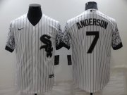 Wholesale Cheap Men's Chicago White Sox #7 Tim Anderson White Nike Drift Fashion Cool Base Jersey