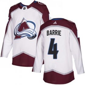 Wholesale Cheap Adidas Avalanche #4 Tyson Barrie White Road Authentic Stitched NHL Jersey