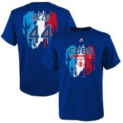 Wholesale Cheap Chicago Cubs #44 Anthony Rizzo Majestic Youth 2019 Spring Training Name & Number V-Neck T-Shirt Royal