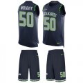 Wholesale Cheap Nike Seahawks #50 K.J. Wright Steel Blue Team Color Men's Stitched NFL Limited Tank Top Suit Jersey