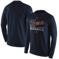 Wholesale Cheap Detroit Tigers Nike Practice Long Sleeve T-Shirt Navy