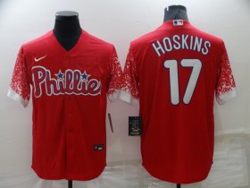 Wholesale Cheap Men\'s Philadelphia Phillies #17 Rhys Hoskins White Nike Drift Fashion Cool Base Jersey