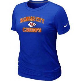 Wholesale Cheap Women\'s Nike Kansas City Chiefs Heart & Soul NFL T-Shirt Blue