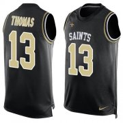 Wholesale Cheap Nike Saints #13 Michael Thomas Black Team Color Men's Stitched NFL Limited Tank Top Jersey
