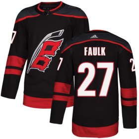 Wholesale Cheap Adidas Hurricanes #27 Justin Faulk Black Alternate Authentic Stitched Youth NHL Jersey