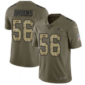 Wholesale Cheap Nike Seahawks #56 Jordyn Brooks Olive/Camo Men\'s Stitched NFL Limited 2017 Salute To Service Jersey