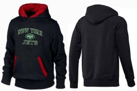 Wholesale Cheap New York Jets Heart & Soul Pullover Hoodie Black & Red