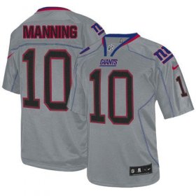 Wholesale Cheap Nike Giants #10 Eli Manning Lights Out Grey Men\'s Stitched NFL Elite Jersey