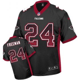 Wholesale Cheap Nike Falcons #24 Devonta Freeman Black Alternate Men\'s Stitched NFL Elite Drift Fashion Jersey