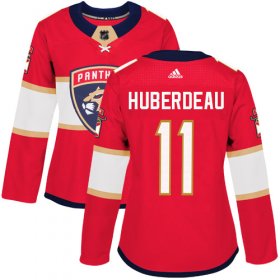 Wholesale Cheap Adidas Panthers #11 Jonathan Huberdeau Red Home Authentic Women\'s Stitched NHL Jersey