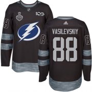 Wholesale Cheap Adidas Lightning #88 Andrei Vasilevskiy Black 1917-2017 100th Anniversary 2020 Stanley Cup Final Stitched NHL Jersey