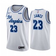 Wholesale Cheap Nike Lakers #23 Lebron James White 2019-20 Hardwood Classic Edition Stitched NBA Jersey