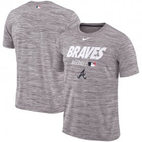 Wholesale Cheap Atlanta Braves Nike Authentic Collection Velocity Team Issue Performance T-Shirt Gray