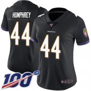 Wholesale Cheap Nike Ravens #44 Marlon Humphrey Black Alternate Women's Stitched NFL 100th Season Vapor Limited Jersey