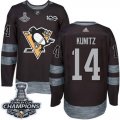 Wholesale Cheap Adidas Penguins #14 Chris Kunitz Black 1917-2017 100th Anniversary Stanley Cup Finals Champions Stitched NHL Jersey