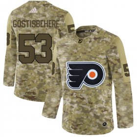 Wholesale Cheap Adidas Flyers #53 Shayne Gostisbehere Camo Authentic Stitched NHL Jersey