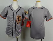 Wholesale Cheap Giants Blank Grey Road 2 Cool Base Stitched Youth MLB Jersey