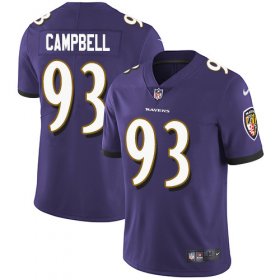 Wholesale Cheap Nike Ravens #93 Calais Campbell Purple Team Color Men\'s Stitched NFL Vapor Untouchable Limited Jersey