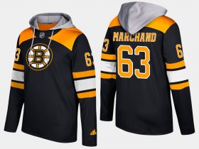 Wholesale Cheap Bruins #63 Brad Marchand Black Name And Number Hoodie