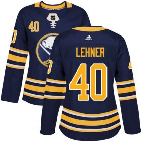 Wholesale Cheap Adidas Sabres #40 Robin Lehner Navy Blue Home Authentic Women\'s Stitched NHL Jersey