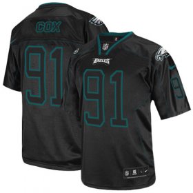 Wholesale Cheap Nike Eagles #91 Fletcher Cox Lights Out Black Men\'s Stitched NFL Elite Jersey