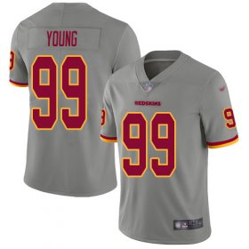 Wholesale Cheap Nike Redskins #99 Chase Young Gray Men\'s Stitched NFL Limited Inverted Legend Jersey