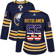 Wholesale Cheap Adidas Sabres #55 Rasmus Ristolainen Navy Blue Home Authentic USA Flag Women's Stitched NHL Jersey