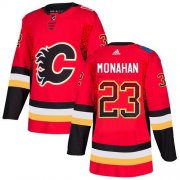 Wholesale Cheap Adidas Flames #23 Sean Monahan Red Home Authentic Drift Fashion Stitched NHL Jersey