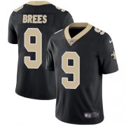 Wholesale Cheap Nike Saints #9 Drew Brees Black Team Color Men's Stitched NFL Vapor Untouchable Limited Jersey
