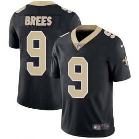 Wholesale Cheap Nike Saints #9 Drew Brees Black Team Color Men\'s Stitched NFL Vapor Untouchable Limited Jersey
