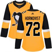 Wholesale Cheap Adidas Penguins #72 Patric Hornqvist Gold Alternate Authentic Women's Stitched NHL Jersey