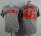 Wholesale Cheap Red Sox #45 Pedro Martinez Grey Cool Base Stitched MLB Jersey