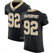 Wholesale Cheap Nike Saints #92 Marcus Davenport Black Team Color Men's Stitched NFL Vapor Untouchable Elite Jersey
