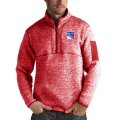 Wholesale Cheap New York Rangers Antigua Fortune Quarter-Zip Pullover Jacket Red