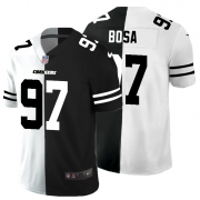 Cheap Los Angeles Chargers #97 Joey Bosa Men's Black V White Peace Split Nike Vapor Untouchable Limited NFL Jersey