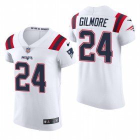 Cheap New England Patriots #24 Stephon Gilmore Nike Men\'s White Team Color Men\'s Stitched NFL 2020 Vapor Untouchable Elite Jersey