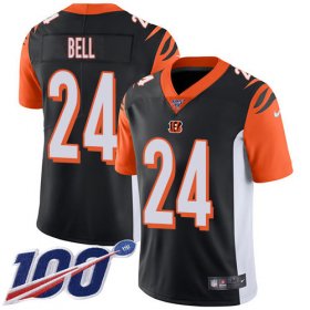 Wholesale Cheap Nike Bengals #24 Vonn Bell Black Team Color Youth Stitched NFL 100th Season Vapor Untouchable Limited Jersey