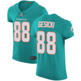 Wholesale Cheap Nike Dolphins #88 Mike Gesicki Aqua Green Team Color Men\'s Stitched NFL Vapor Untouchable Elite Jersey