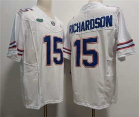 Cheap Men\'s Florida Gators #15 Anthony Richardson White Stitched Jersey
