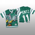 Wholesale Cheap NFL Philadelphia Eagles #11 Carson Wentz Green Men's Mitchell & Nell Big Face Fashion Limited NFL Jersey