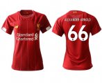 Wholesale Cheap Women's Liverpool #66 Alexander-Arnold Red Home Soccer Club Jersey