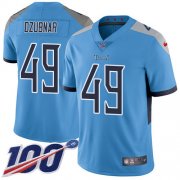 Wholesale Cheap Nike Titans #49 Nick Dzubnar Light Blue Alternate Men's Stitched NFL 100th Season Vapor Untouchable Limited Jersey