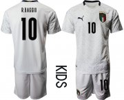 Wholesale Cheap Youth 2021 European Cup Italy away white 10 Soccer Jersey